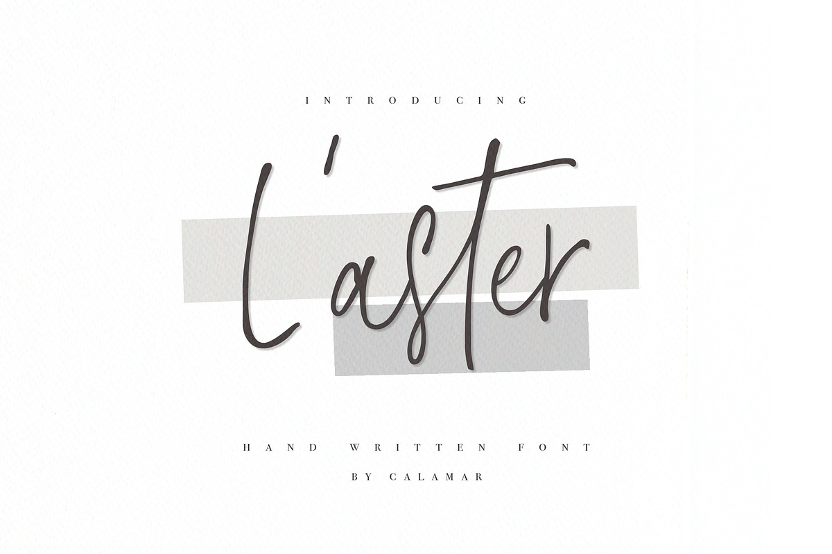 L'aster Font, a Script Font by Calamar Studio (Photo 14 of 14)