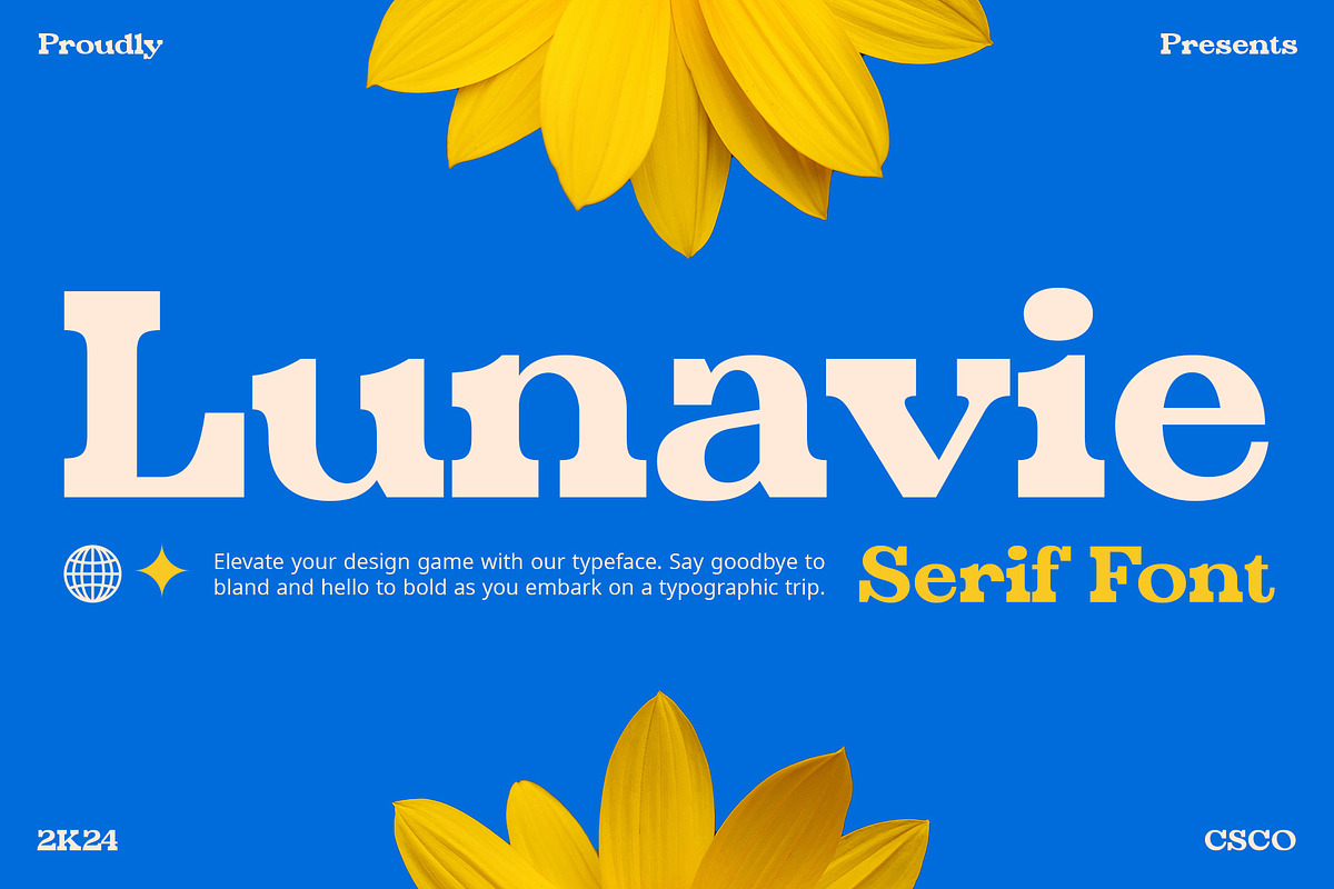 Lunavie – Bold Serif, a Serif Font by Craft Supply Co. (Photo 1 of 8)