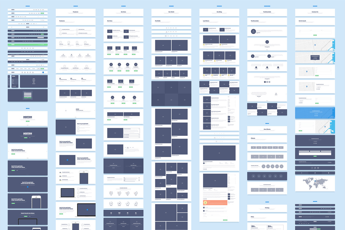 WRFRM – Wireframe Kit, a Wireframe Template by laaqiq (Photo 2 of 15)