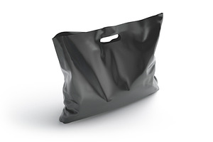 Black Wide Plastic Bag 3D Model