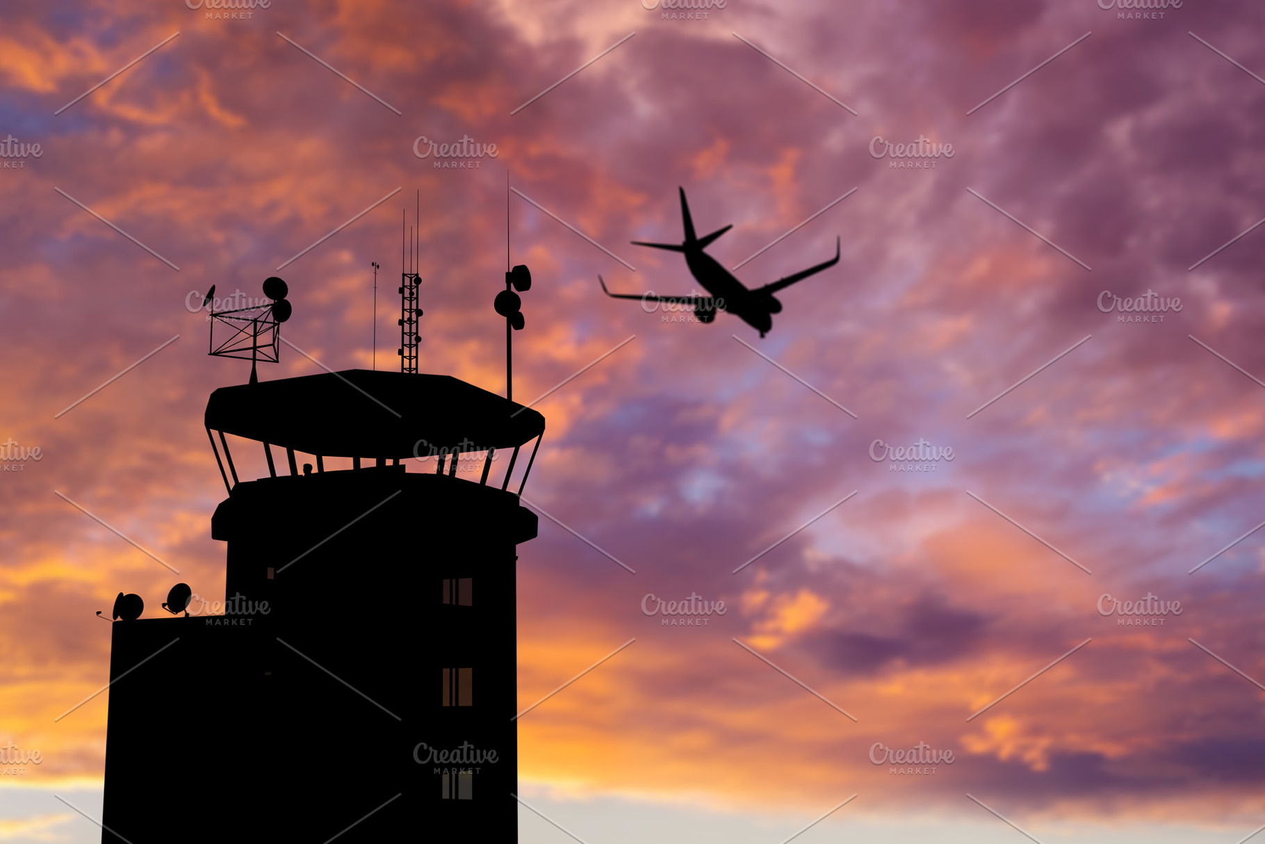 Air Traffic Control Tower Airplane, a Transportation Photo by Andy Dean Photography