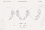 Vintage Floral wreaths and frames, an Illustration by Saga Design Studio (Thumbnail 1 of 5)