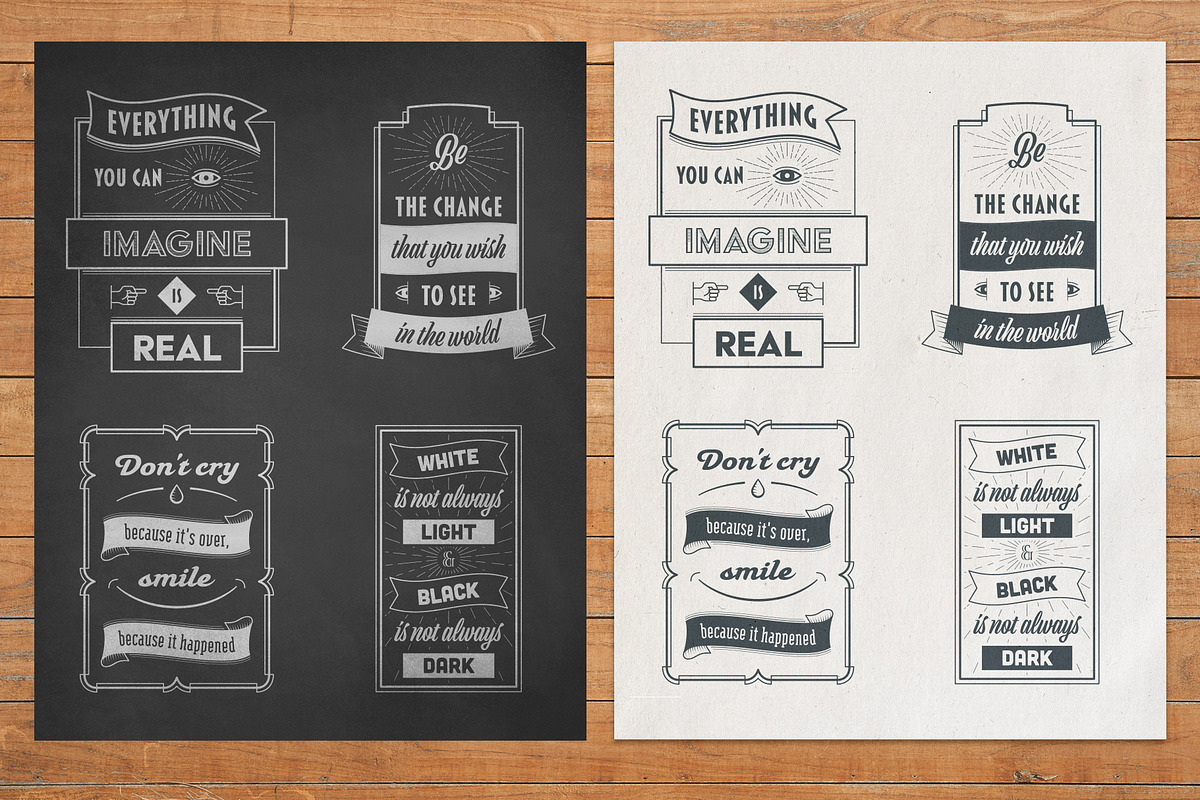 12 vintage inspirational quotes, an Illustration by Genestro Shop (Photo 4 of 4)