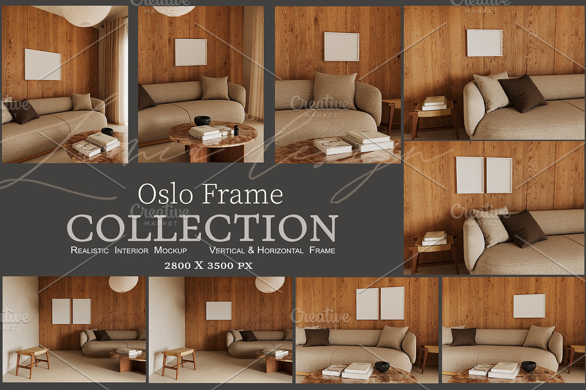 Oslo Japandi Wood Frame Mockup, a Household Mockup by LAMIA DESIGN (Photo 3 of 18)