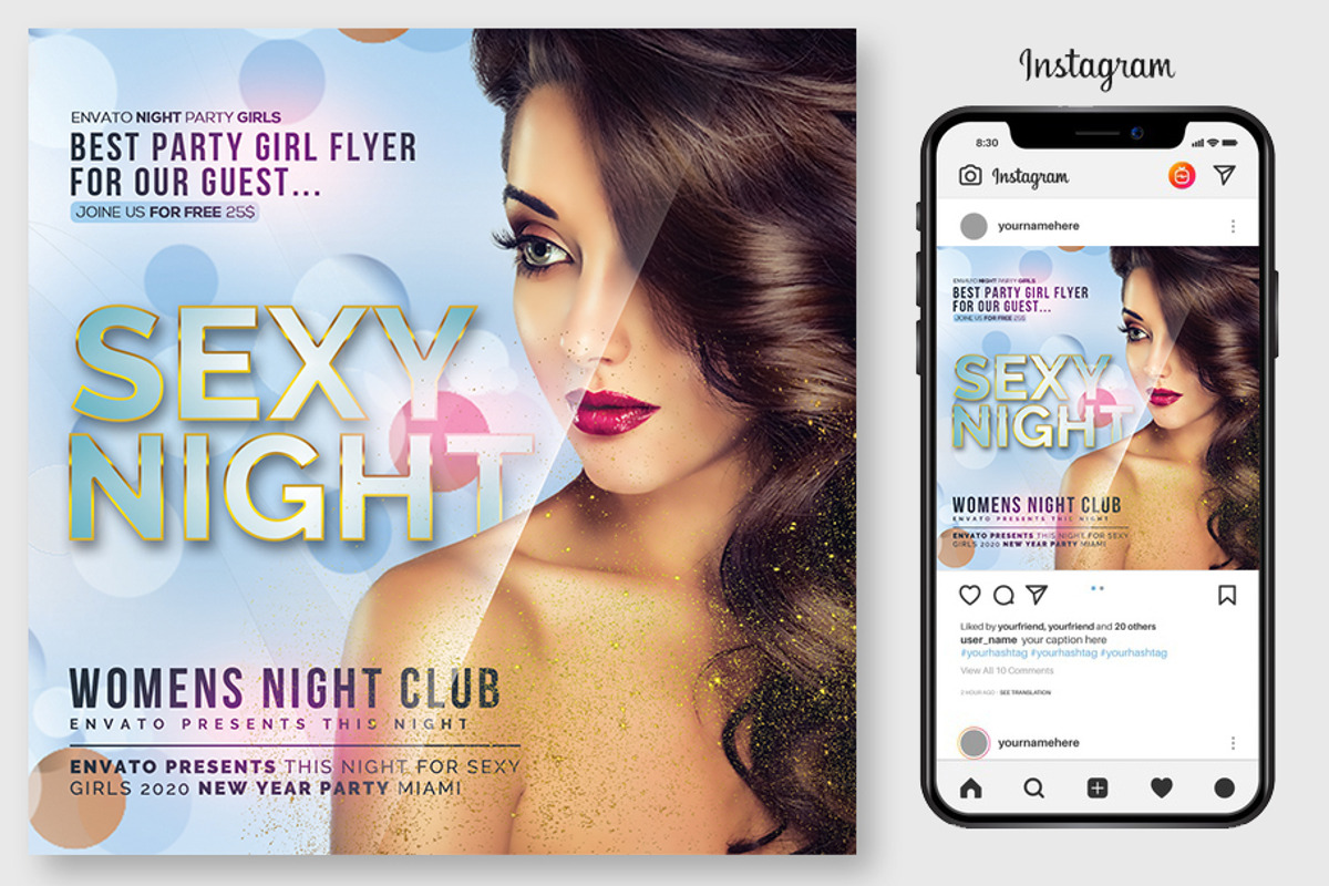 100 Night Club Party Flyers Bundle, a Flyer Template by graphicforest (Photo 55 of 72)