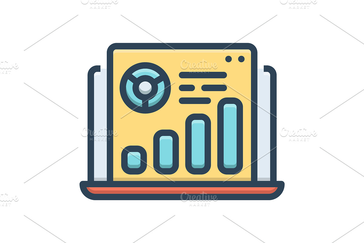 Data chart color icon, a Duotone Icon by Creative priyanka