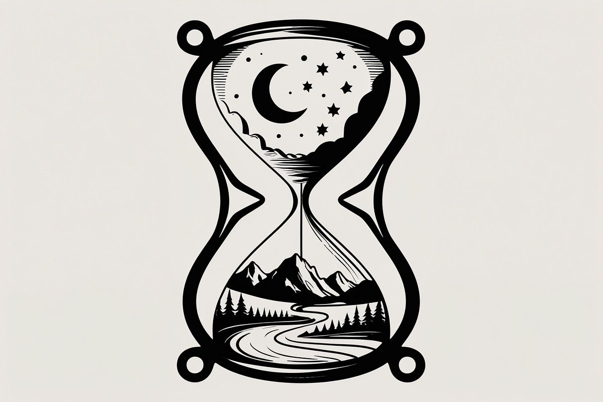 Timeless Nature Hourglass Set, an Illustration by Creativeshirt (Photo 6 of 7)