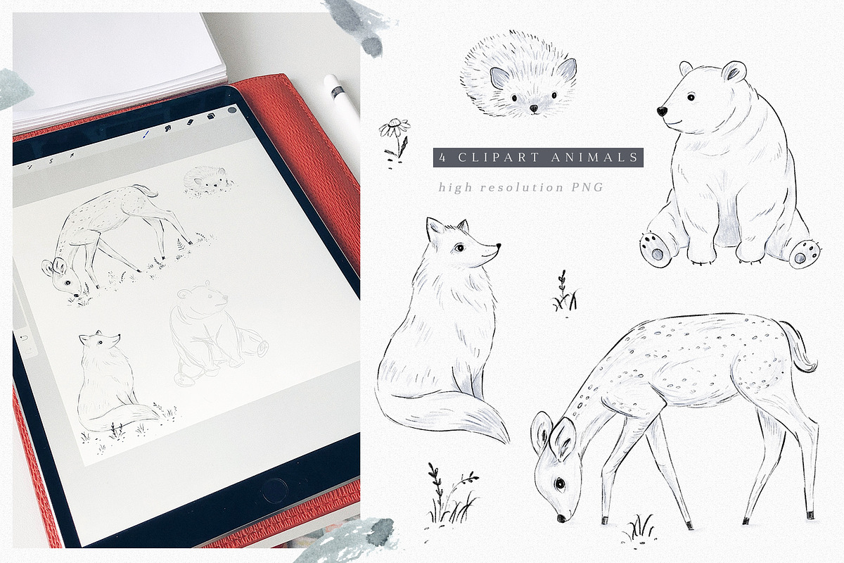 Monochrome Forest pattern collection, a Pattern Graphic by Inna Moreva (Photo 9 of 10)