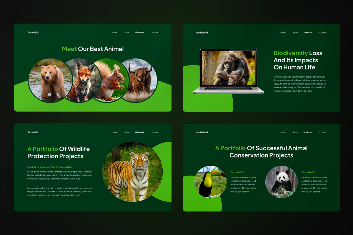 Animal Conservation Google Slide, a Presentation Template by SquidPixey (Photo 3 of 7)