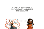 28 Black Woman Clipart, a Decorative Illustration by Pati Charm Studio (Thumbnail 5 of 8)