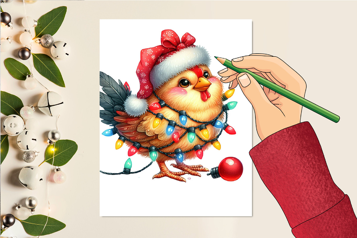 Watercolor Funny Rooster Chicken, an Illustration by DreamCafeArt (Photo 4 of 6)
