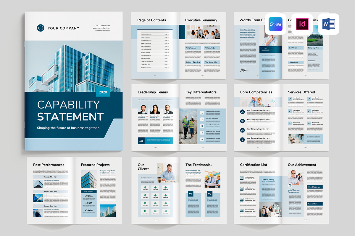Capability Statement Brochure, a Brochure Template by Leaflove (Photo 1 of 10)