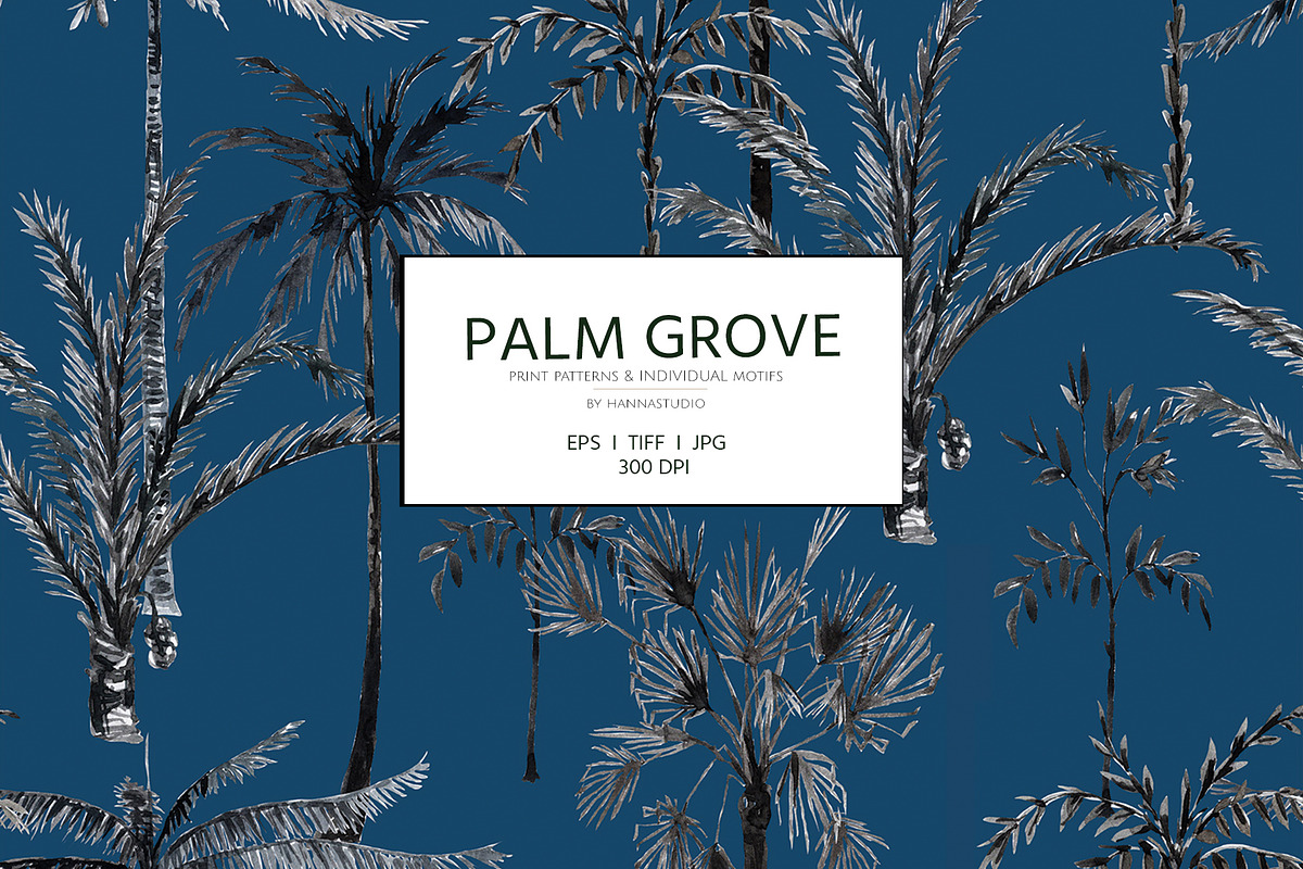 Palm grove, a Pattern Graphic by HannaStudio (Photo 1 of 8)