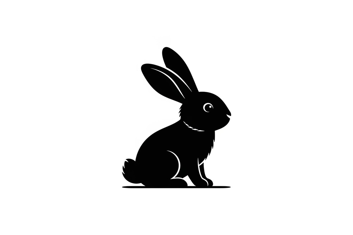 Cute Rabbit Silhouette Vector Bundle, an Illustration by yasushie (Photo 34 of 51)