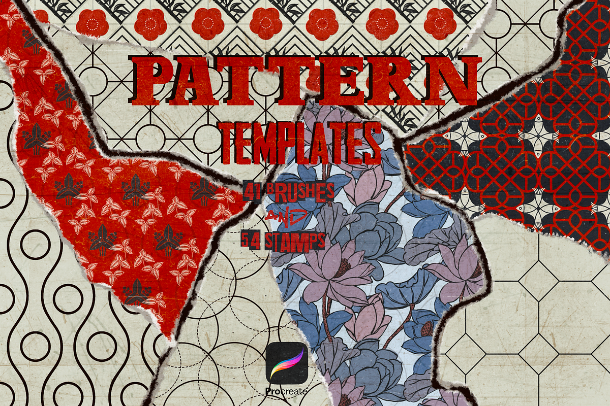 Pattern Builder Template Procreate, a Brush Add-On by TheWhiteCatLab (Photo 1 of 8)