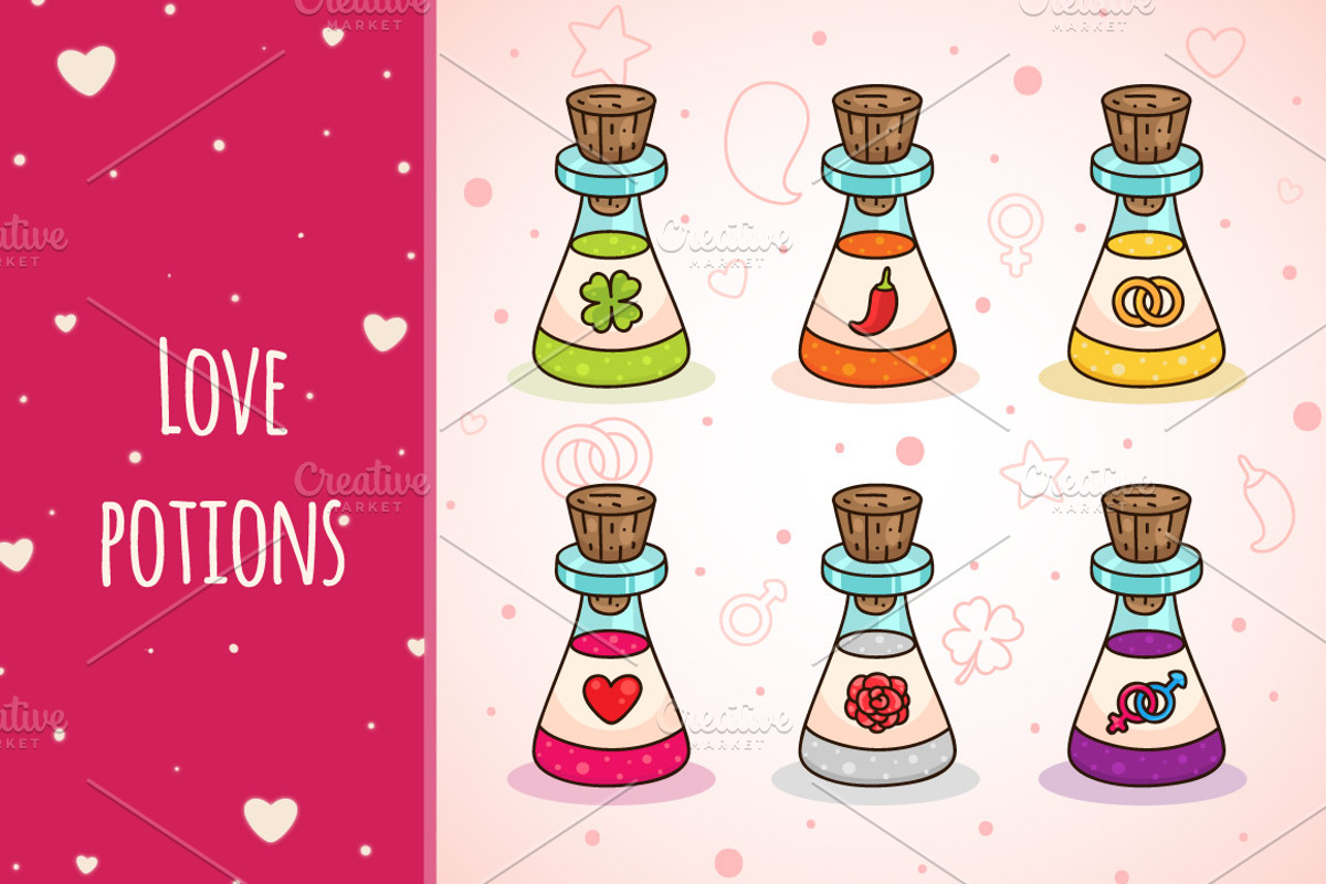 Love potions, an Illustration by nenochka