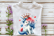 4th of July Unicorn Clipart, an Illustration by Rose Art (Thumbnail 5 of 7)