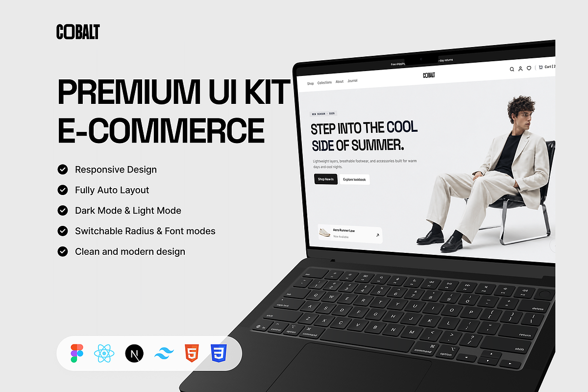 COBALT E-commerce UI Kit, an UI Kit Template by DjectStudio (Photo 1 of 8)