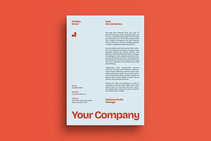 Orange Fashion Letterhead, a Print Template by graphicook