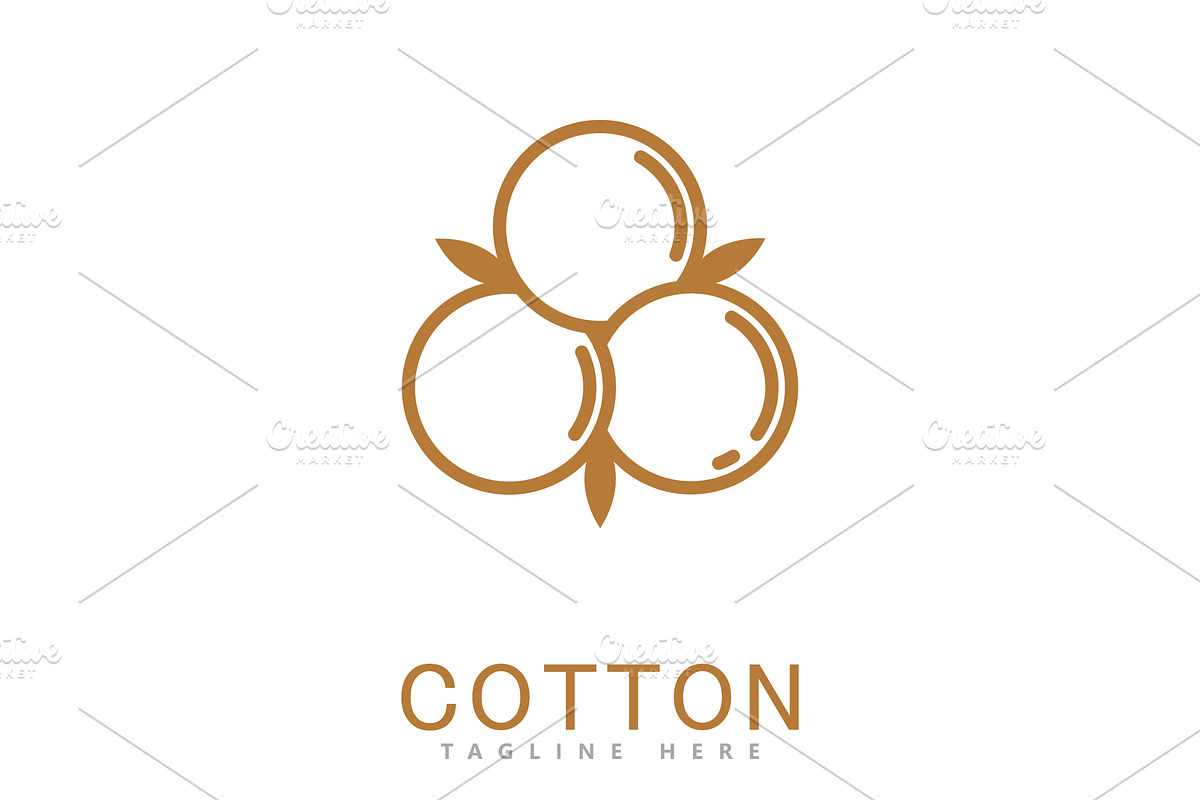 Cotton logo vector template design, a Branding & Logo Template by T.Vooka (Photo 1 of 2)