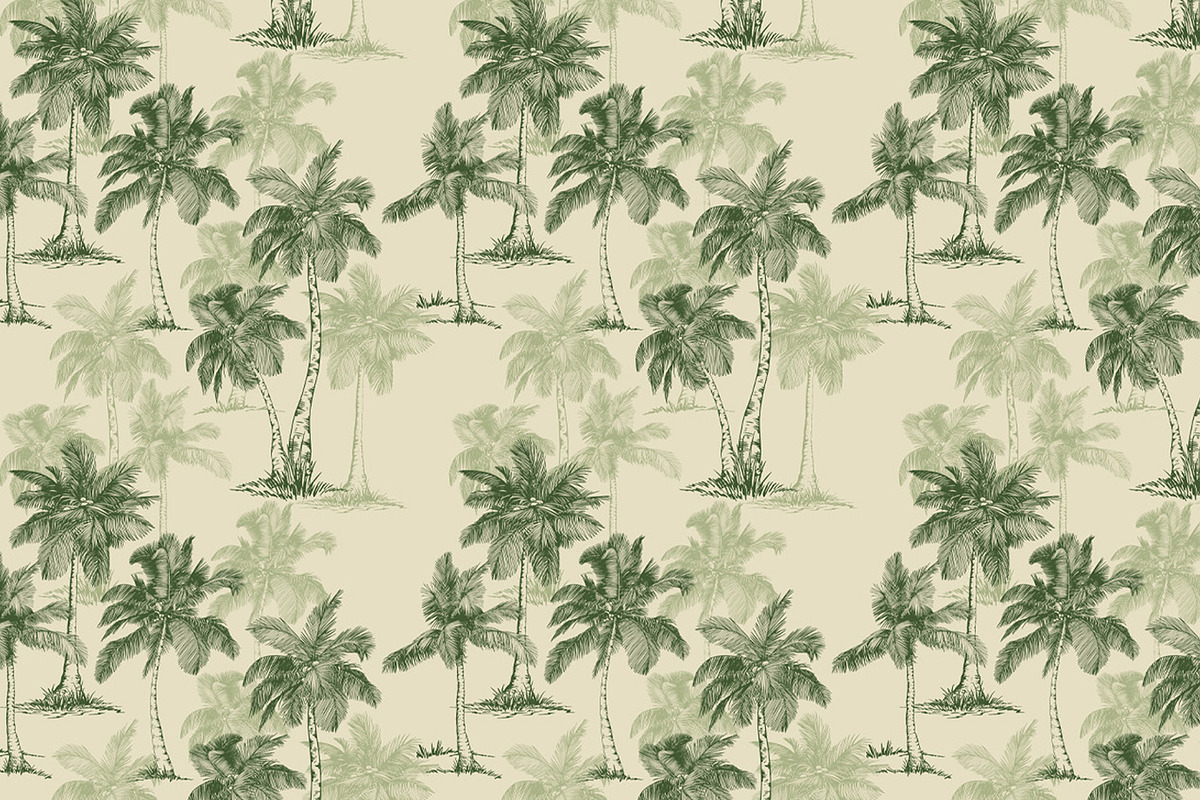 Green Palm Patterns Tropical Forest, a Decorative Illustration by Jeanna Draw (Photo 13 of 14)
