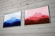 Mountains low poly vector collection, a Texture Illustration by MSA-Graphics (Thumbnail 5 of 8)