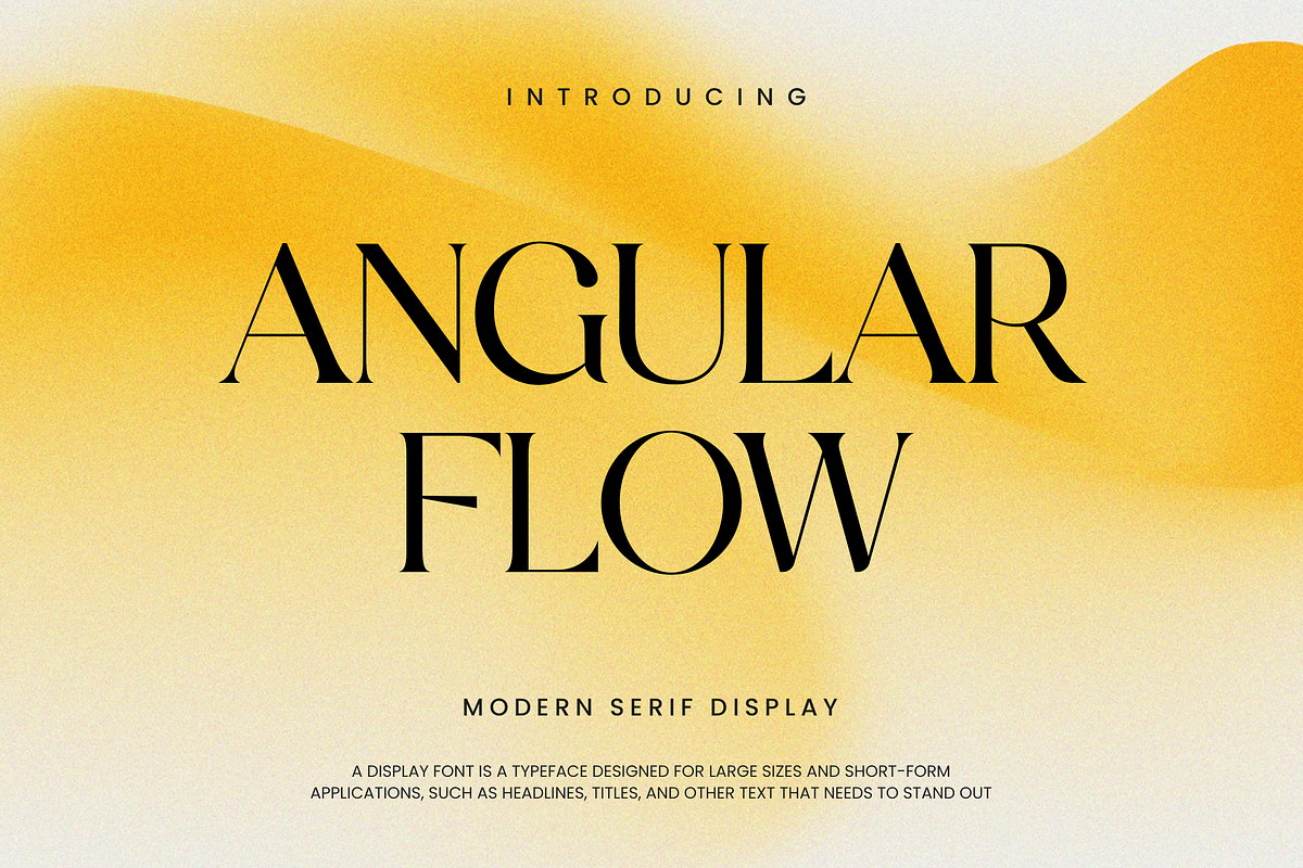 Angular Flow Serif Display Font, a Serif Font by UICreative (Photo 1 of 13)