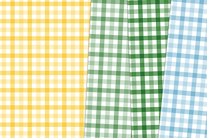 Rainbow Gingham Seamless Patterns