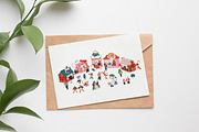 Christmas market, fair & tiny people, a Seasonal Illustration by Good Studio (Thumbnail 3 of 3)