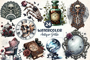 Antique Gothic Sublimation Clipart, an Illustration by CreationArt (Thumbnail 1 of 5)