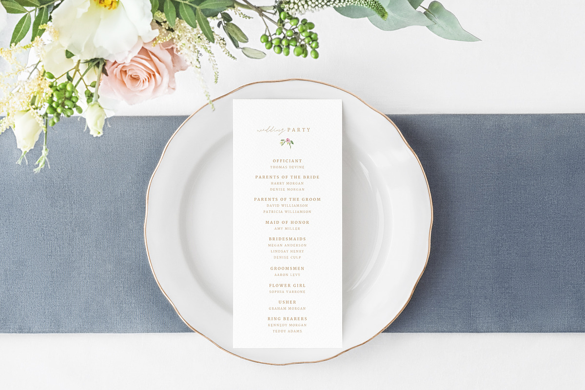 Floral Wedding Invitation Suite, a Stationery Template by By Stephanie Design (Photo 6 of 6)
