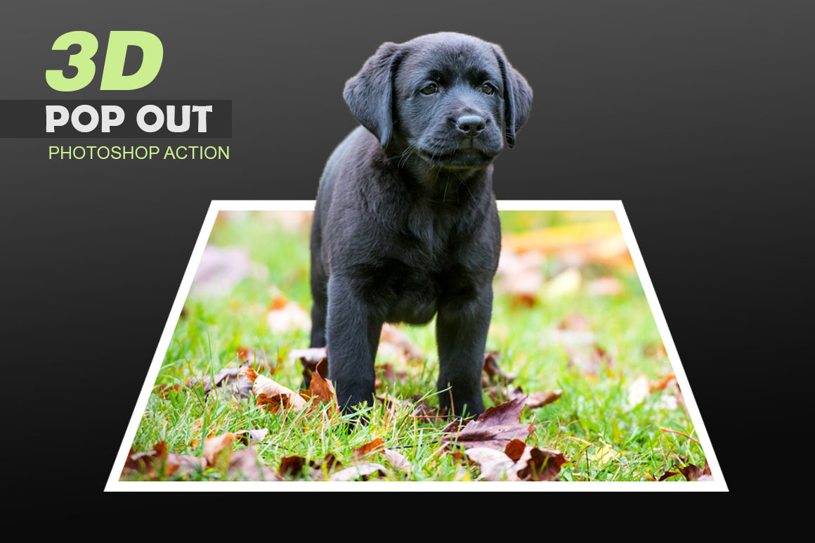 3D Pop Out Photoshop Action, an Action Add-On by DESIGNAVO