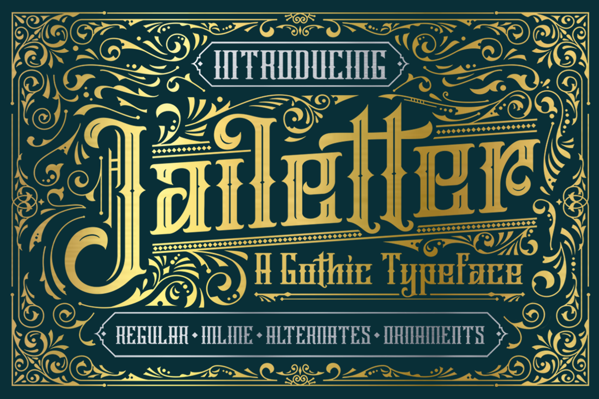 Jailetter Typeface + Extras