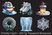 Festive Winter Wonderland Set, an Illustration by RobertsArt (Thumbnail 4 of 7)