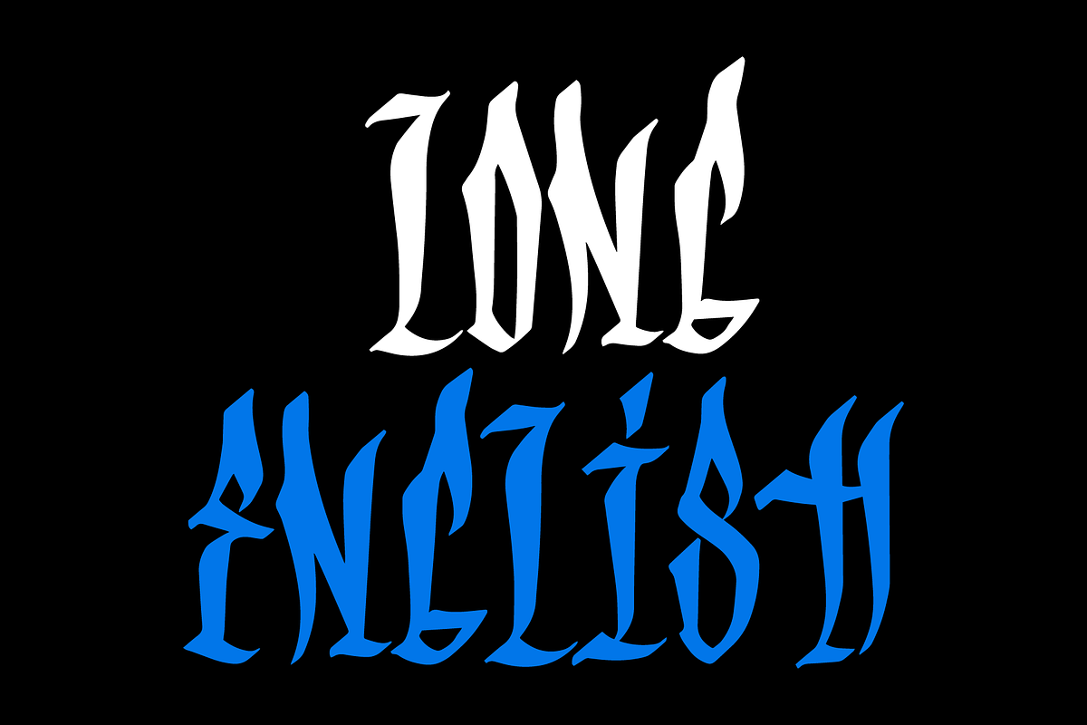LONG ENGLISH CAPS, a Blackletter Font by Beau Hopps Design (Photo 1 of 6)