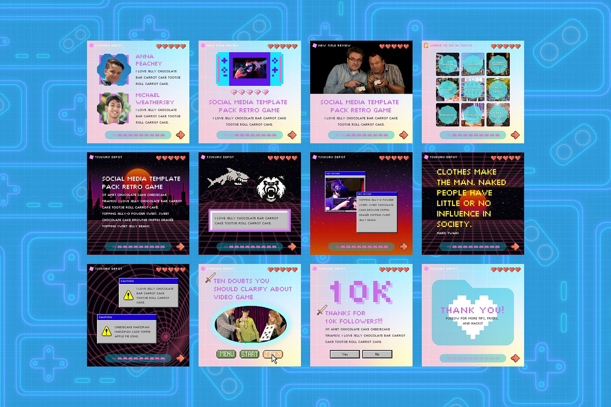 Instagram Template Canva Post Game, a Social Media Template by Keikoya (Photo 9 of 11)