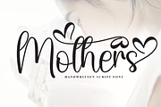 Mothers | Script Font, a Handwritten Font by Scratchones (Thumbnail 1 of 9)