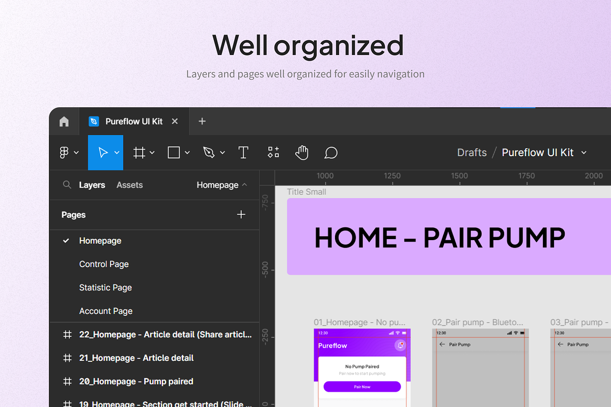 Pureflow - Breast Pump App UI Kit, an App Template by miawmiaw (Photo 3 of 6)