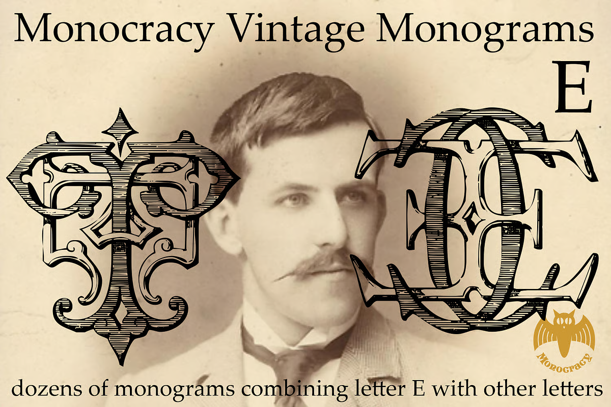 Vintage Monograms E, a Blackletter Font by Intellecta Design (Photo 4 of 4)