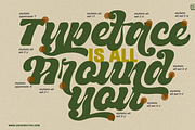 UT Rachoe - An Inktrap Retro Script, a Script Font by Universitype (Thumbnail 8 of 9)