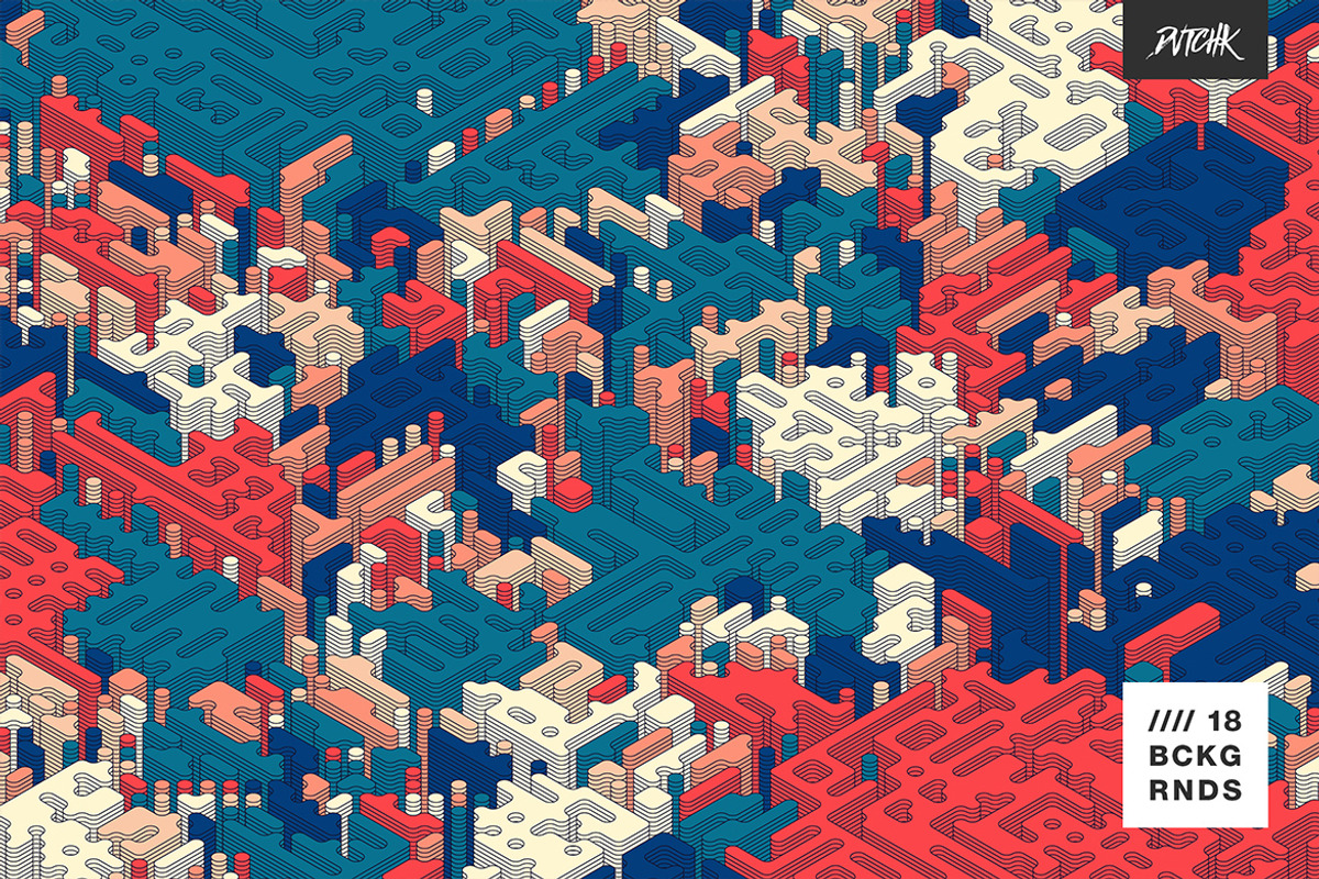 Isometric Vector | Rounded Shapes, a Background Graphic by dvtchk (Photo 10 of 12)