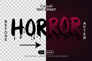 Horror Text Effect Textured Style