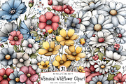 Whimsical Wildflower Clipart, an Illustration by OK Design (Thumbnail 1 of 6)