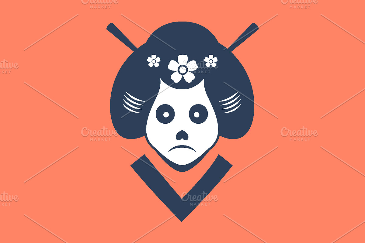 japanese woman ghost culture logo, a Branding & Logo Template by devastd