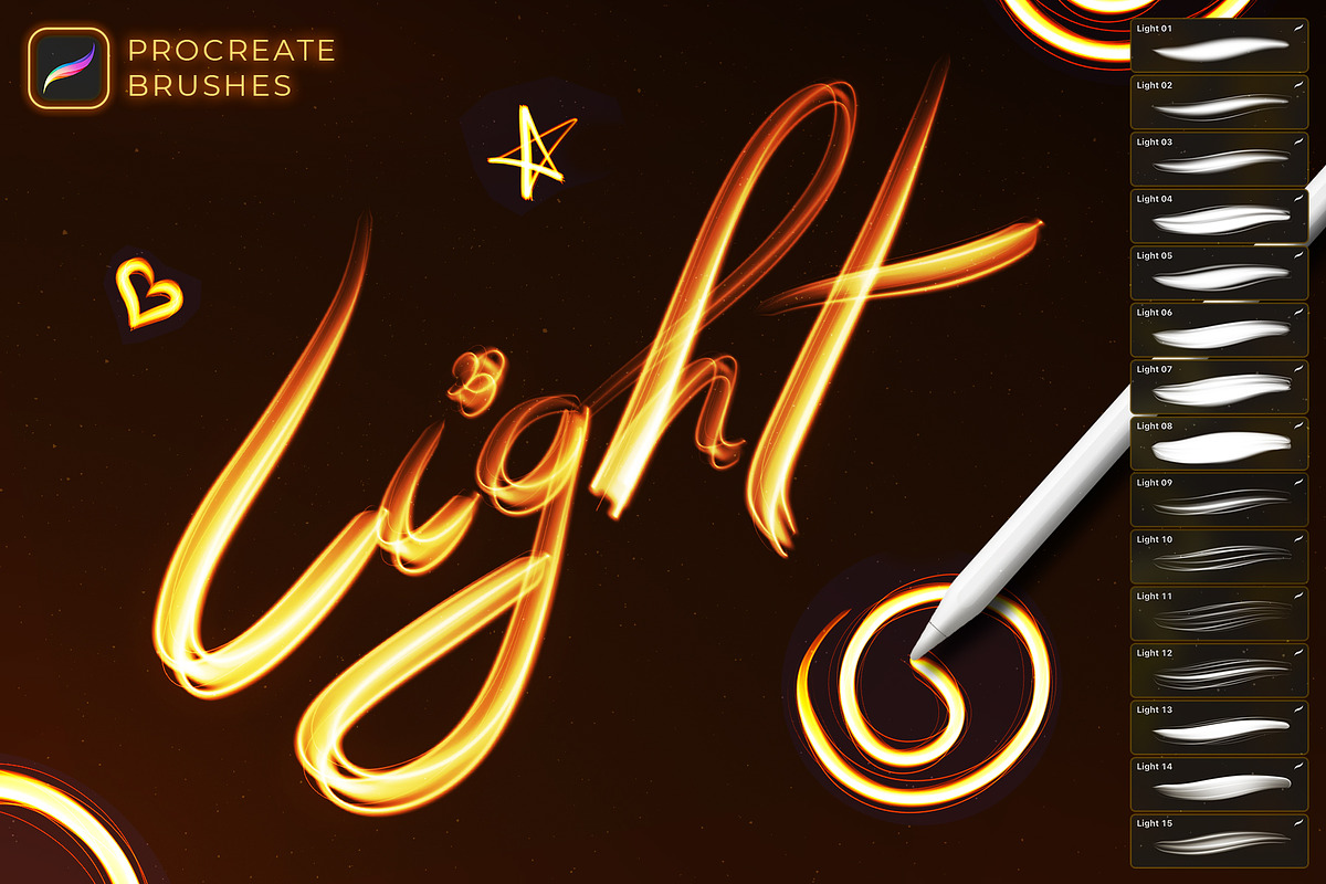 Light Painting Procreate Brushes, a Brush Add-On by Andrew Skoch Design (Photo 1 of 8)