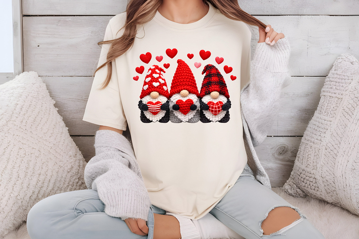 Faux Yarn Valentine’s Day Gnome PNG, an Illustration by DreamCafeArt (Photo 8 of 8)