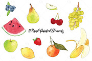 Watercolor Fruit Graphics, an Illustration by Kileen Nicole Art (Thumbnail 2 of 5)