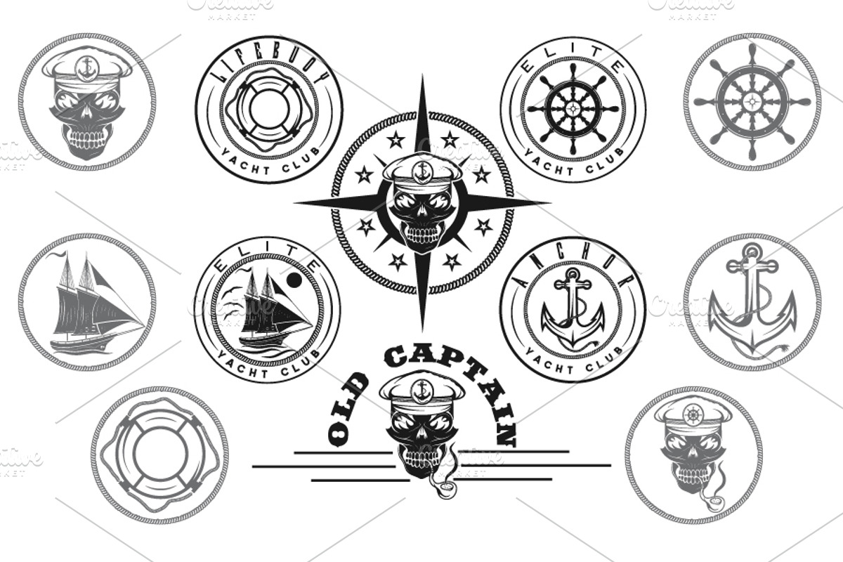 Yacht club labels, an Icon by UVAconcept