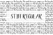 Stiff Regular Font, a Sans Serif Font by clevidor (Thumbnail 1 of 2)