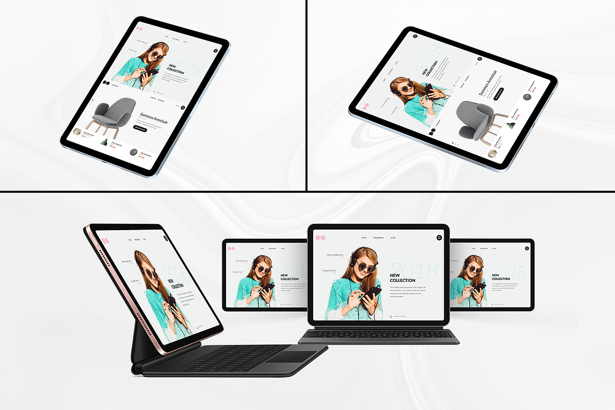 All New iPad Air Mockups, an iPad Mockup by ydlabs (Photo 4 of 9)
